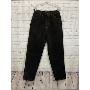 Vintage Rare American Edition Jeans Men 32x34 Black Denim Pleat Straight Leg USA